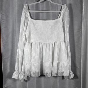 Boho Lace Blouse Size XL Coquette Boho Cottage Romantic Feminine